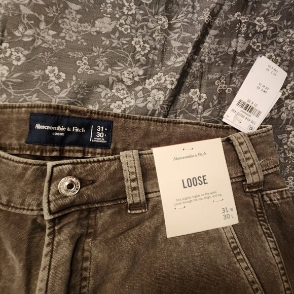 Albercrombie & fitch, brown womens jean 31W 30L LOOSE - Picture 3 of 3
